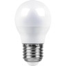 Лампа светодиодная Feron E27 7W 2700K Шар Матовая LB-95 25481