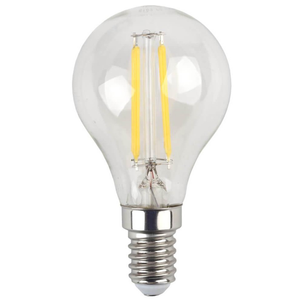 Лампа светодиодная филаментная ЭРА E14 7W 2700K прозрачная F-LED P45-7W-827-E14 Б0027946