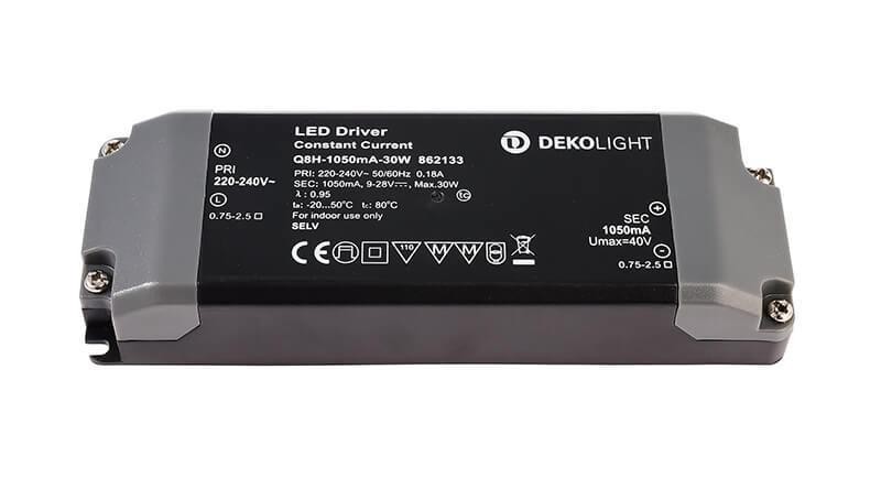 Драйвер Deko-Light Q8H-1050mA/30W 9-28V 30W IP20 1,05A 862133