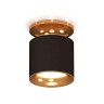 Комплект накладного светильника Ambrella light Techno Spot XS7402102 SBK/PYG черный песок/золото желтое полированное (N7929, C7402, N7014)