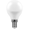 Лампа светодиодная Feron E14 7W 2700K Шар Матовая LB-95 25478