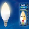 Лампа светодиодная Uniel E14 6W 3000K матовая LED-C37-6W/WW/E14/FR/MB PLM11WH UL-00002373