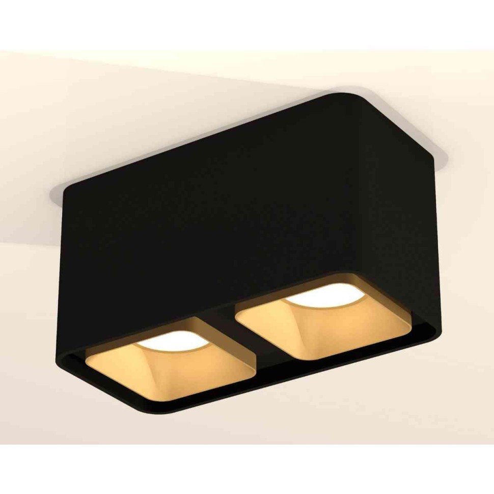 Комплект накладного светильника Ambrella light Techno Spot XS7851004 SBK/SGD черный песок/золото песок (C7851, N7704)