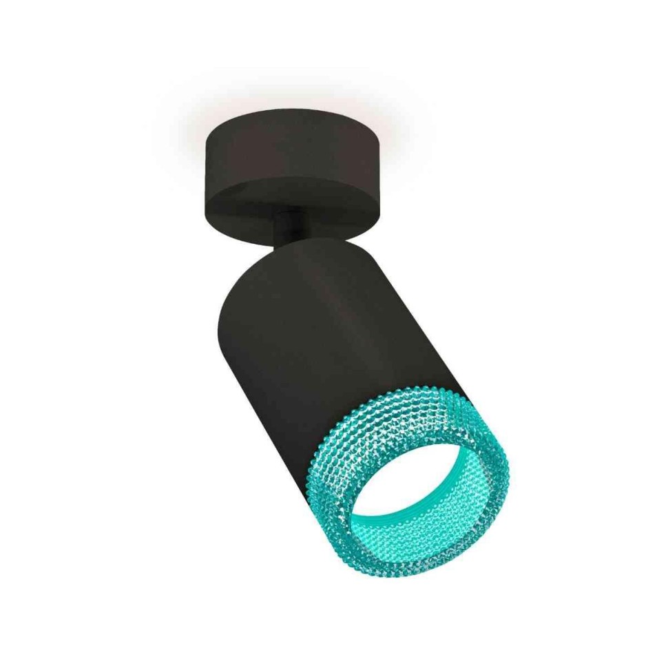 Комплект накладного светильника Ambrella light Techno Spot XM6313004 SBK/BL черный песок/голубой (A2210, C6313, N6153)