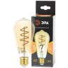 Лампа светодиодная филаментная ЭРА E27 7W 2400K прозрачная F-LED ST64-7W-824-E27 spiral gold Б0047665