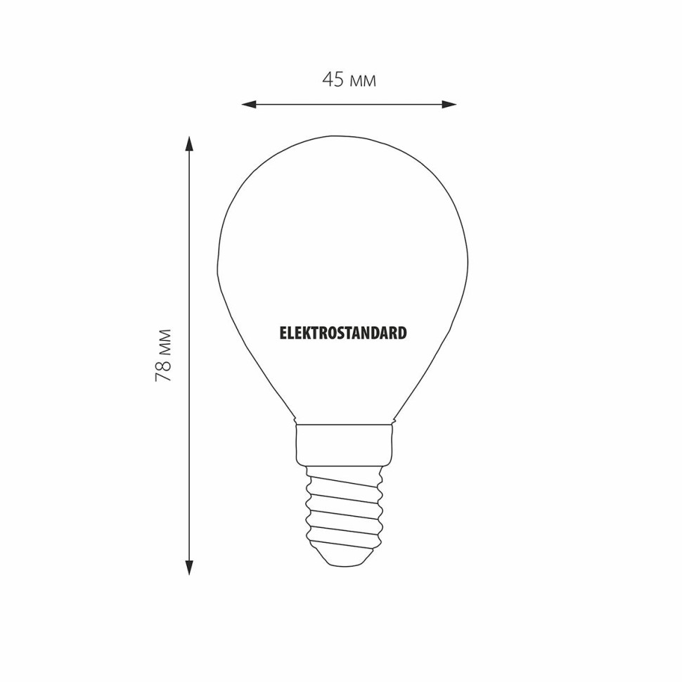 Лампа светодиодная филаментная Elektrostandard E14 6W 3300K матовая 4690389041389