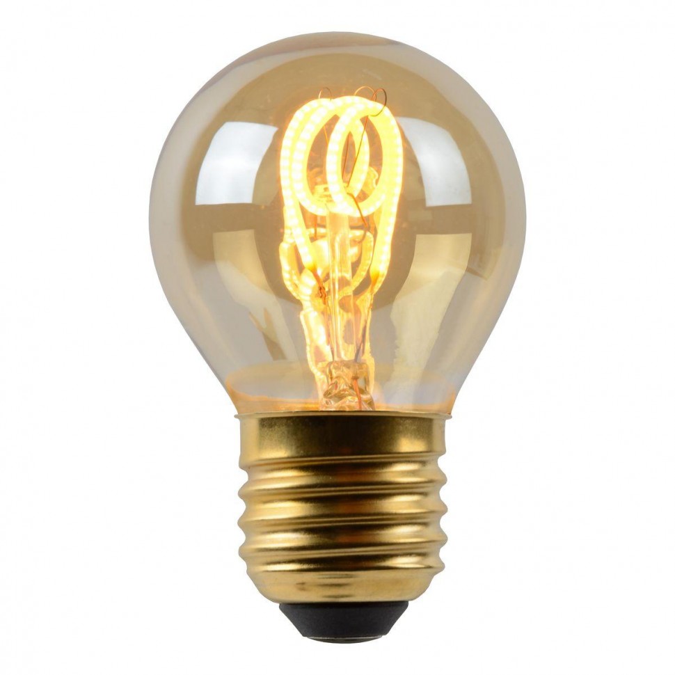 Лампа светодиодная диммируемая Lucide E27 3W 2200K янтарная 49045/03/62