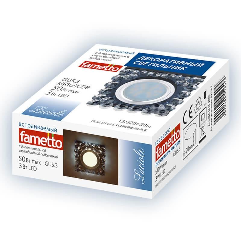 Встраиваемый светильник Fametto Luciole DLS-L131 GU5.3 Chrome/Black