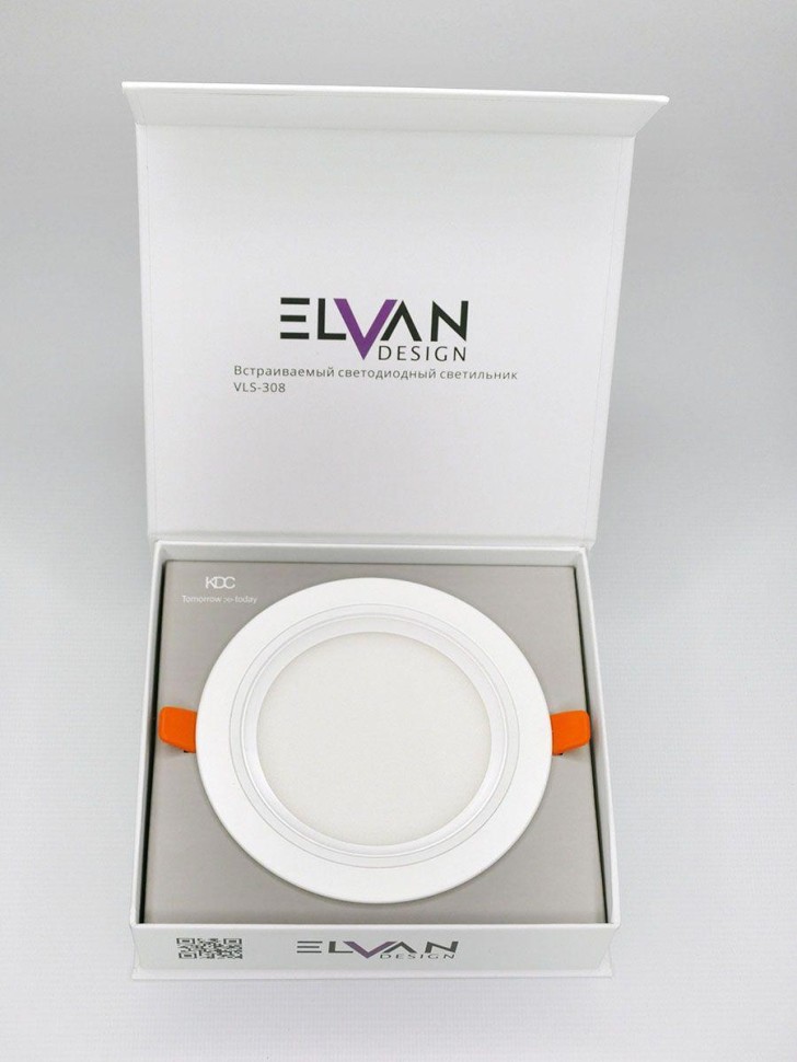 Встраиваемый светодиодный светильник Elvan VLS-308R-8W-NH-Wh