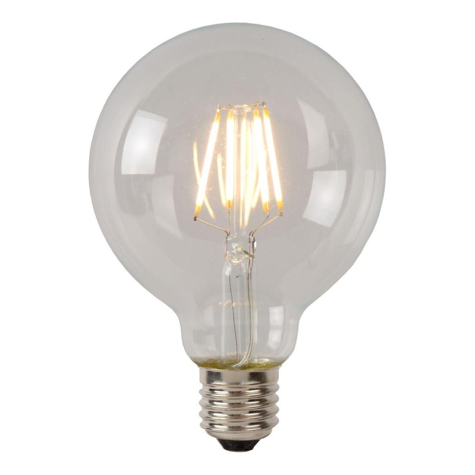 Лампа светодиодная диммируемая Lucide E27 5W 2700K прозрачная 49016/05/60