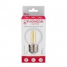 Лампа светодиодная филаментная Thomson E27 7W 4500K шар прозрачная TH-B2092