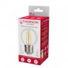 Лампа светодиодная филаментная Thomson E27 7W 4500K шар прозрачная TH-B2092