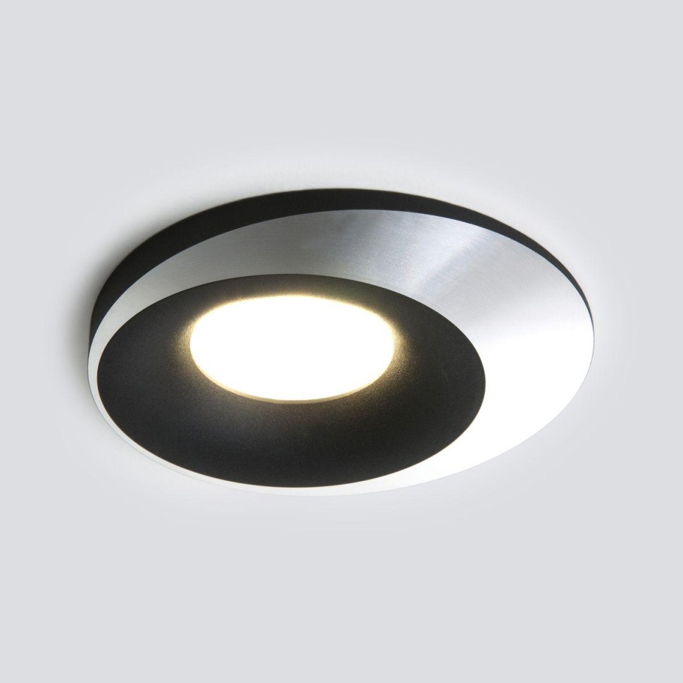 Встраиваемый светильник Elektrostandard 124 MR16 черный/серебро 4690389168857
