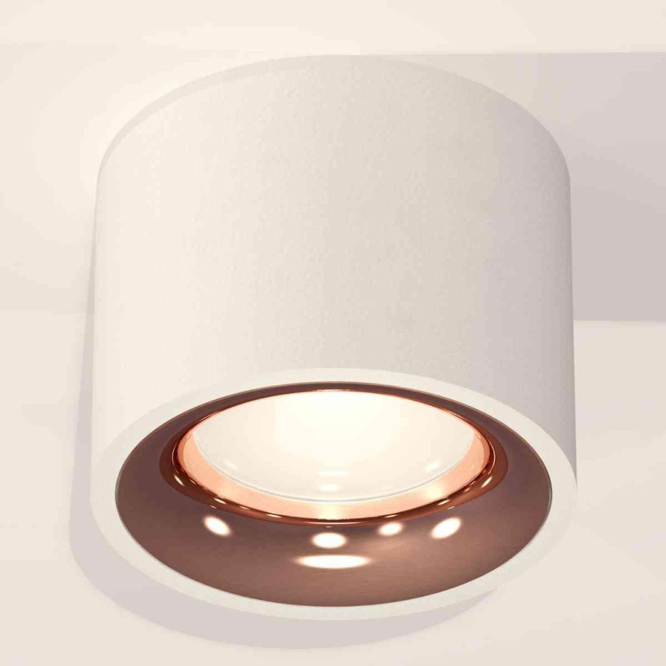 Комплект накладного светильника Ambrella light Techno Spot XS7510025 SWH/PPG белый песок/золото розовое полированное (C7510, N7015)