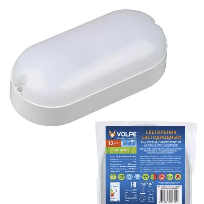 Потолочный светодиодный светильник Volpe ULW-Q225 12W/6500К IP65 White UL-00005135
