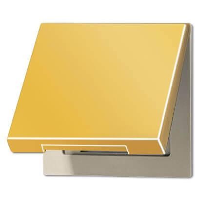 Крышка для розеток и изделий с платой 50х50мм Jung LS 990 блеск золота GO2990KL