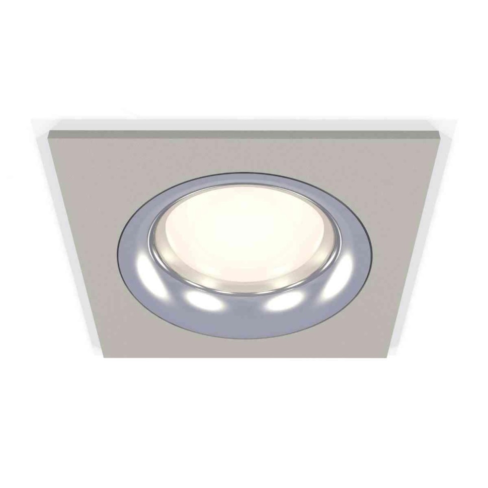 Комплект встраиваемого светильника Ambrella light Techno Spot XC7633003 SGR/PSL серый песок/серебро полированное (C7633, N7012)