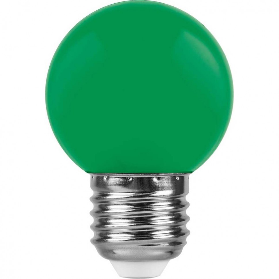 Лампа светодиодная Feron E27 1W зеленая LB-37 25117
