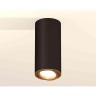 Комплект накладного светильника Ambrella light Techno Spot XS7443004 SBK/PYG черный песок/золото желтое полированное (C7443, N7004)
